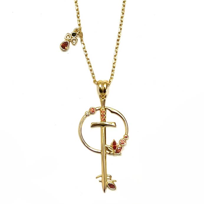 14K Gold Sterling Silver Kazuha Necklace (Genshin Impact) for wholesale by HIRARI.CO