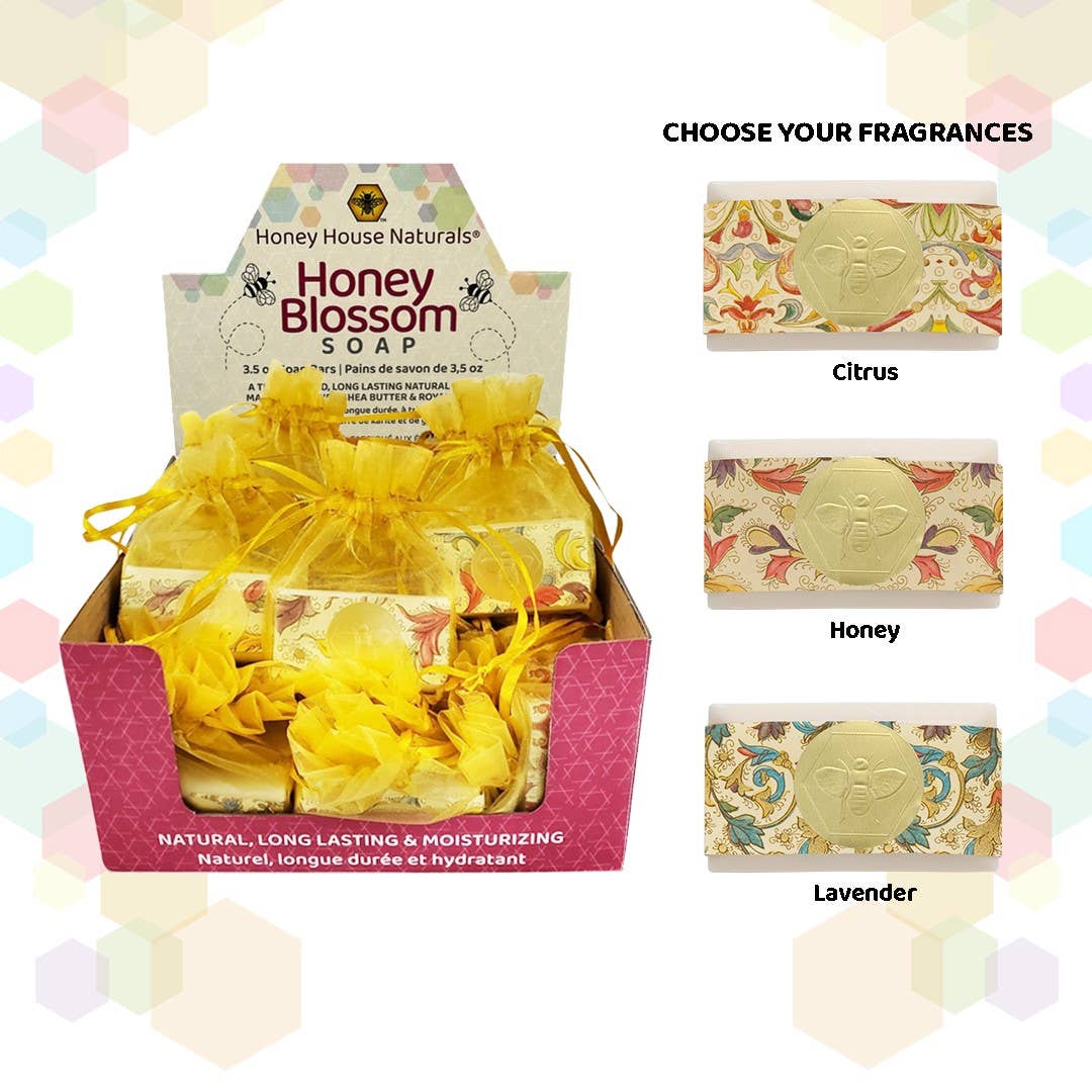 Honey House Naturals - Vente Pains de savon - Boîte de présentation de mini-savons - 36 unités10