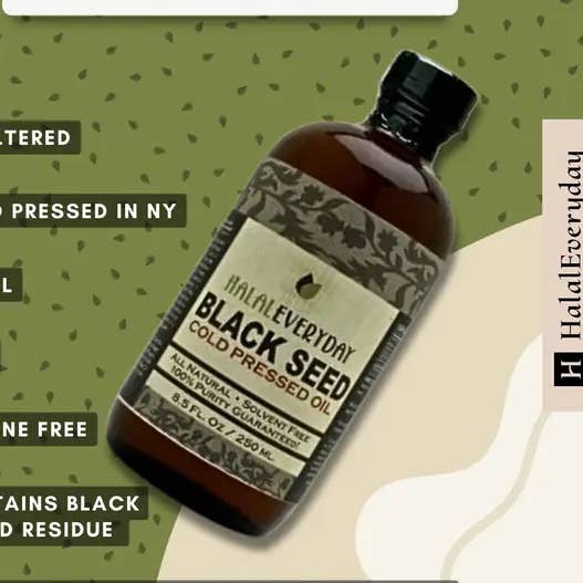 HalalEveryDay – Großhandel Nahrungsergänzungsmittel/Vitamin zum Einnehmen – Krug mit Schwarzkümmelöl, 1 Gallonen/7 Pfund, Kunststoffkrug0