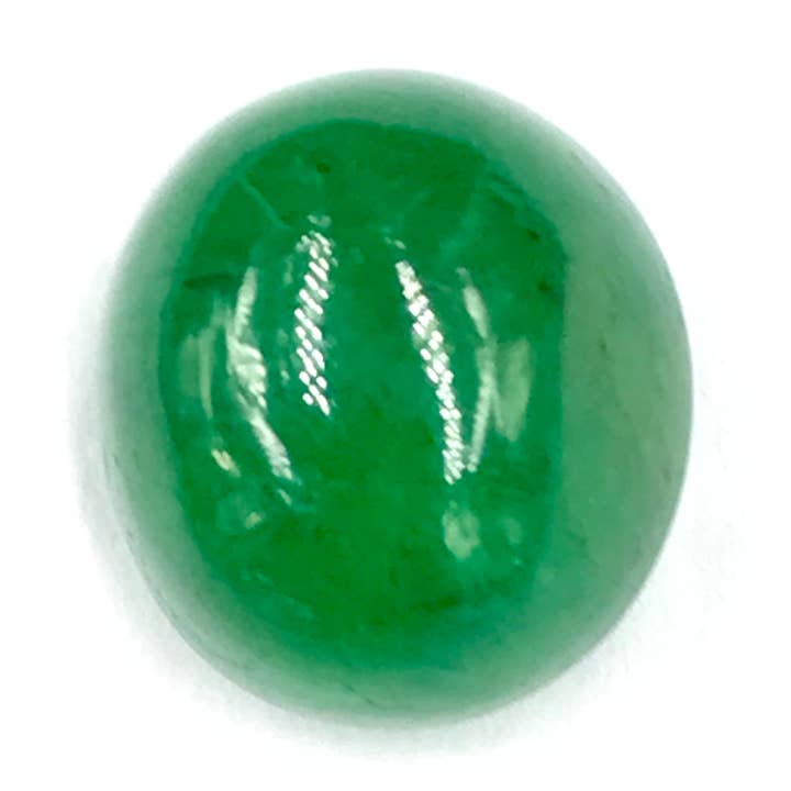 Pierre précieuse émeraude cabochon de forme ovale pour la vente par Weatherham Estate Treasures