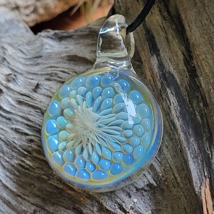 AB Glass Designs - Wholesale Individual Charm/Pendant - Funky Fume Implosion Blown Glass Pendant