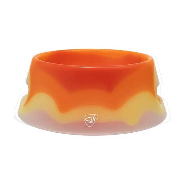 Aqua-Fur 1-Liter Silicone Dog Bowl - Marigold for wholesale by Silipint