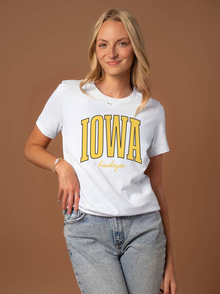 White Iowa Hawkeyes Classic T-Shirt for wholesale on Faire0