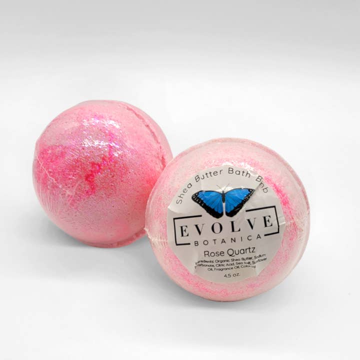 Natural Bath Bomb - Chakra Collection - Rose Quartz for wholesale by Evolve Botanica
