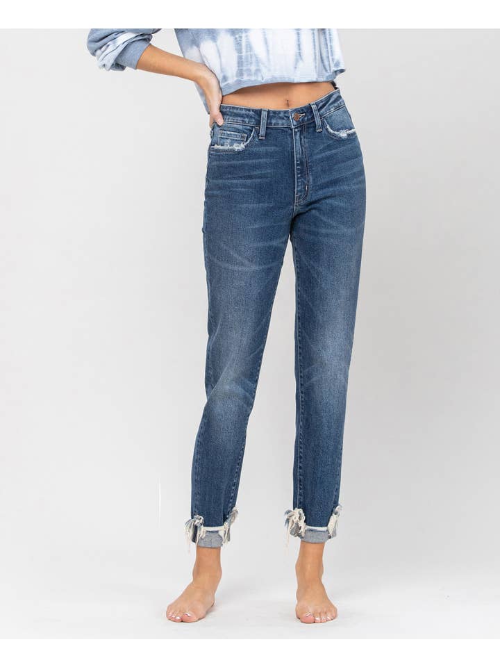 WILDE LIEBE BOYFRIEND-JEANS MIT HOHEM BUND F4068 für den Großhandel auf Faire2