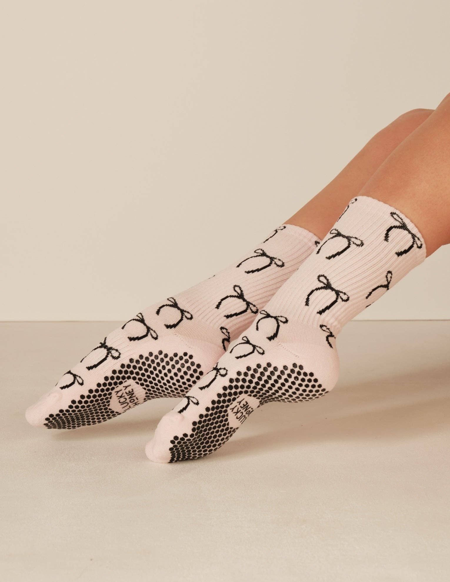 LUCKY HONEY - Vente Chaussettes – femme - La chaussette antidérapante à imprimé tube haut6
