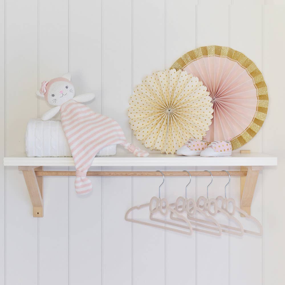 Living Textiles - Wholesale Clothes hangers - 6-pack Baby Coat Hangers - Pink Bow1