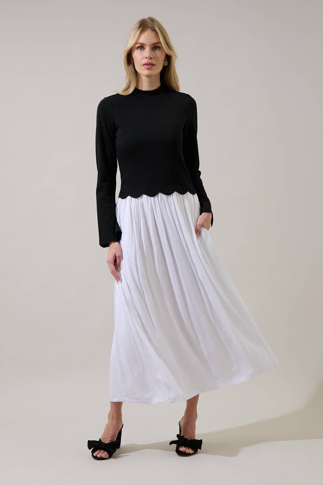 Sugarlips – wholesale Klänning - Dam – Zenie Färgblock Midi Klänning4