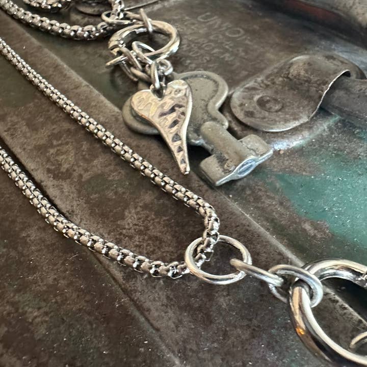 Bohemian Grace - Wholesale Pendant/Charm Necklace - Key to Love Charm Necklace - Silver Smith Collection