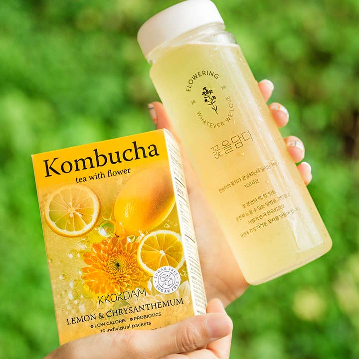 KKOKDAM Premium Flower Tea - Wholesale Powdered health drink - Flower Kombucha Tea (15 Packets) - Lemon&Chrysanthemum4