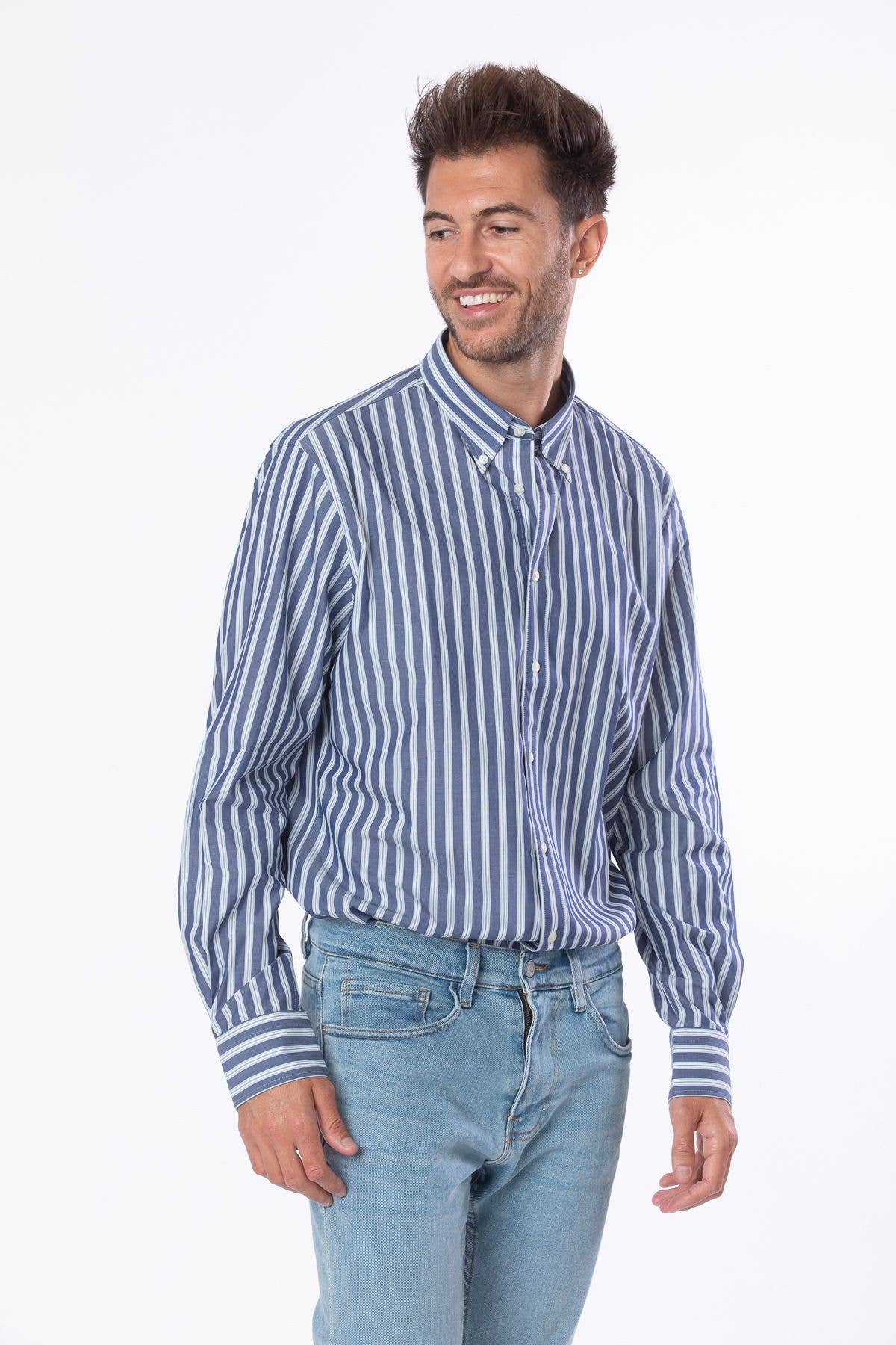 BLUE AGE - Wholesale Button Down Shirt - Men's - Men Dress Long Sleeve Shirts14