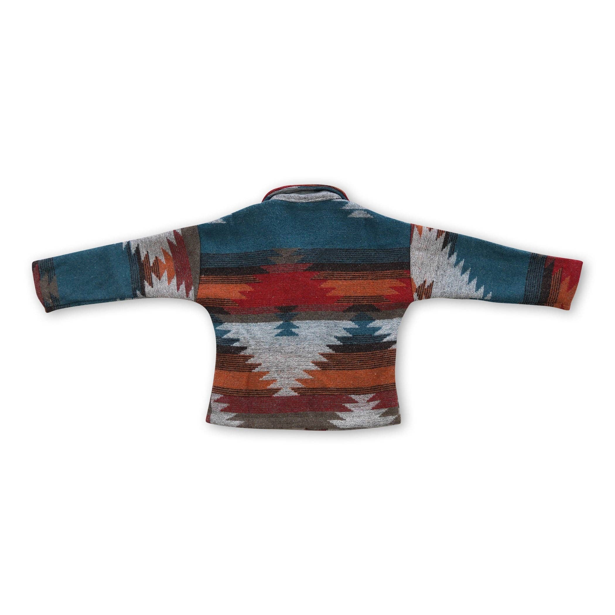 Yawoo Garments - Wholesale Button Down Shirt - Kids - Blue aztec baby kids flannel button up shirt2