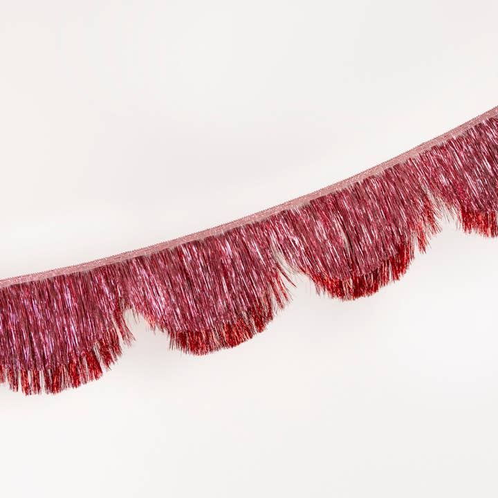 Meri Meri - Wholesale Bunting/Garland - Pink Tinsel Scallop Garland1