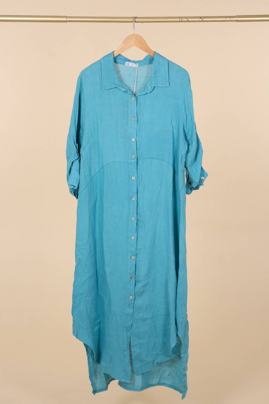 la maison des fibres naturelles - Wholesale Button Down Shirt - Women's - Long shirt dress 68036 100% LINEN37