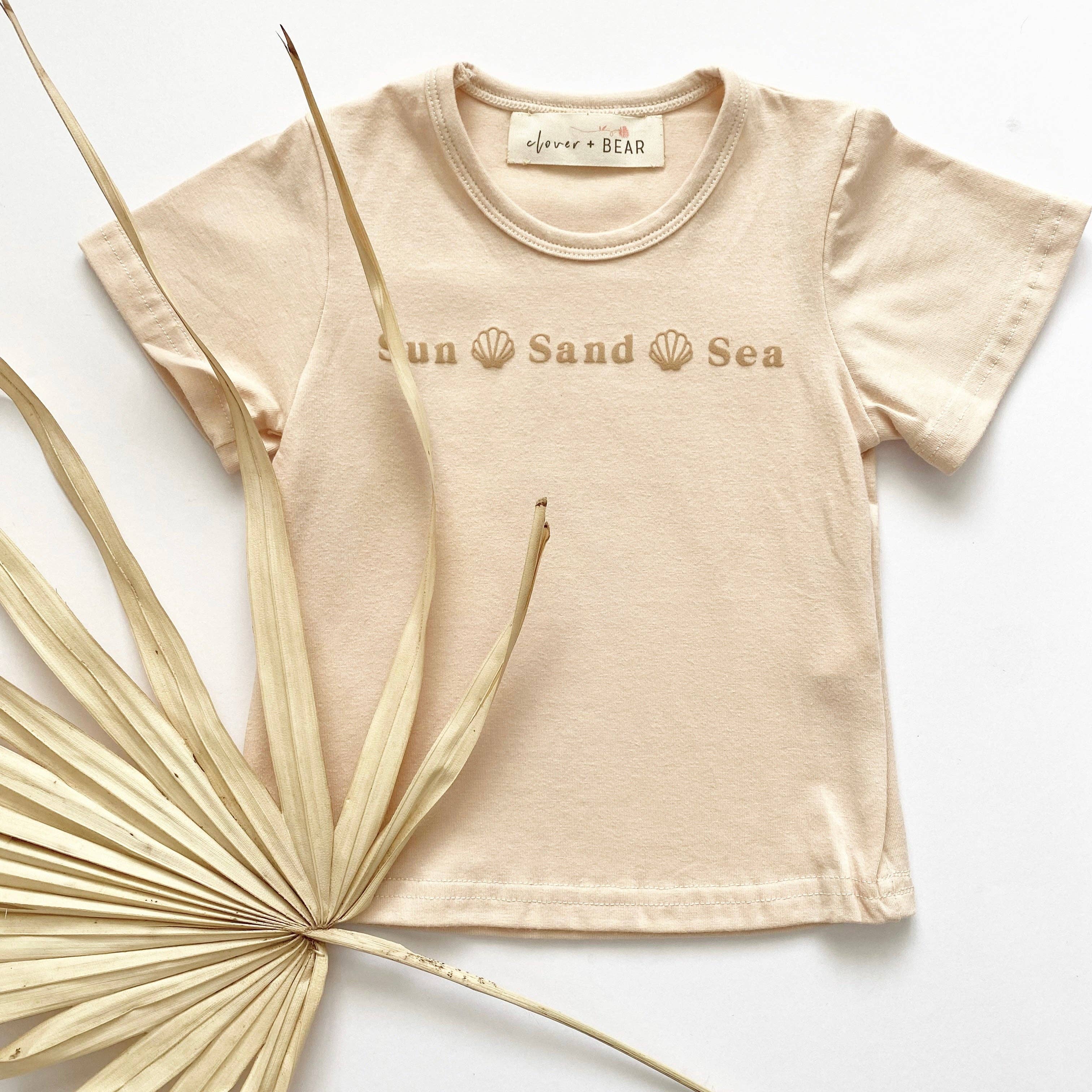Clover and Bear – wholesale Screen-printed t-shirt – Kids – Sun Sea Sand | T-shirt0