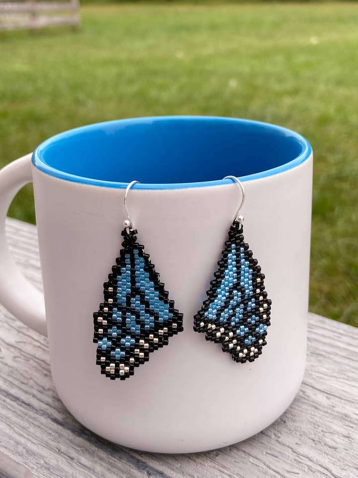 Light Blue Butterfly Earrings for wholesale by DlpDesigned
