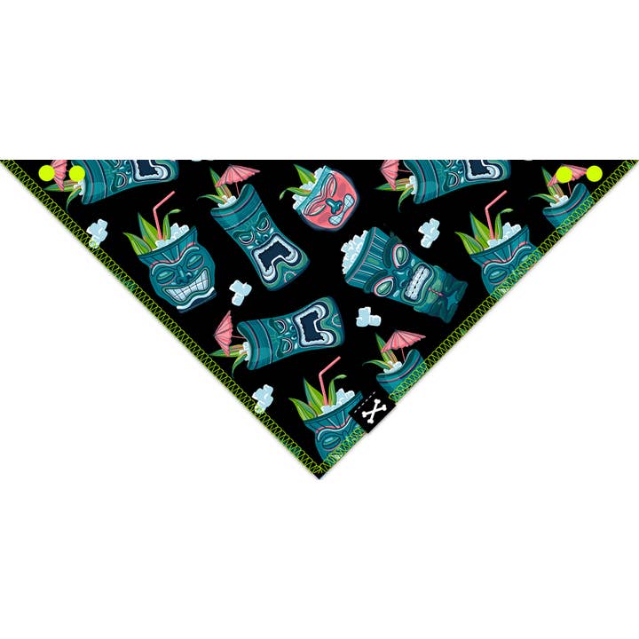 Black Tiki Dog Bandana for wholesale by Bad Service Dogs