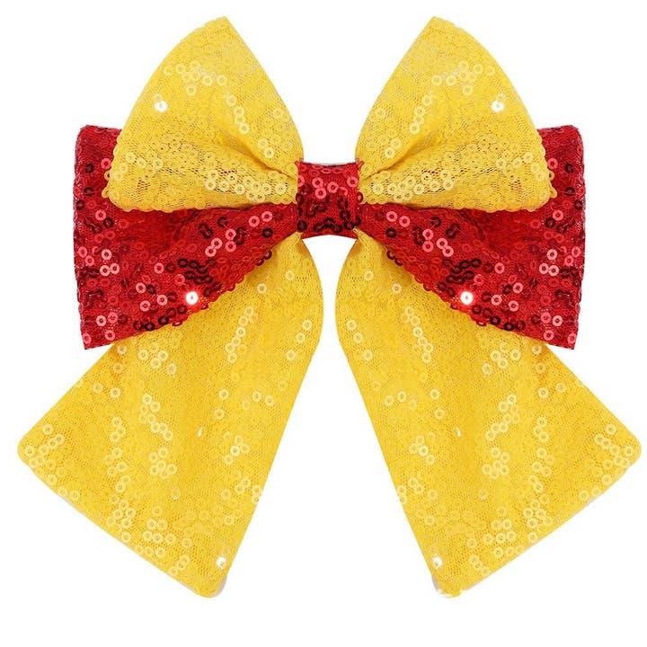 Auraquise - Wholesale Hair Clip - Kids - Big Glitter Bow Hair Clip Girls Sparkly Princess Hair Accessories3