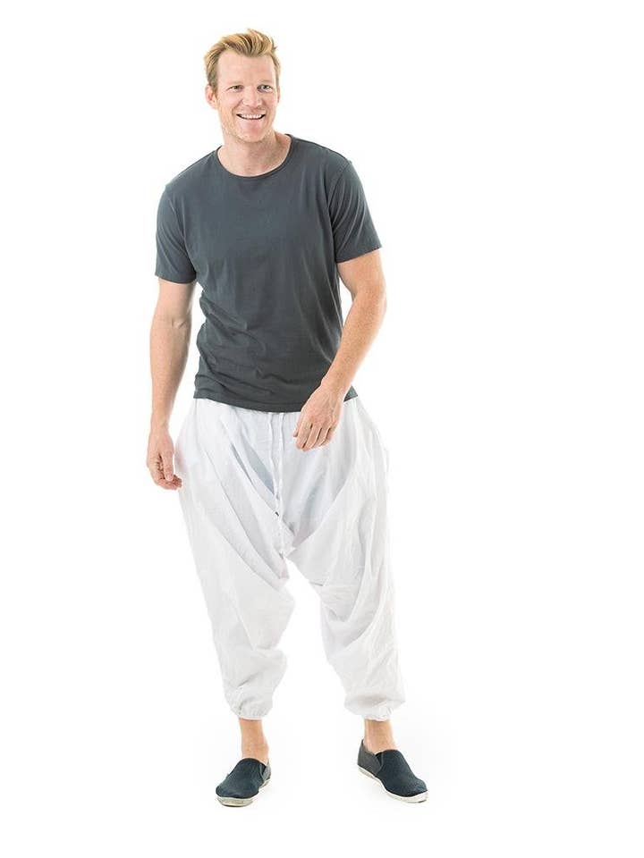 White Fall Savannah Harem Pants for wholesale by Buddha Pants