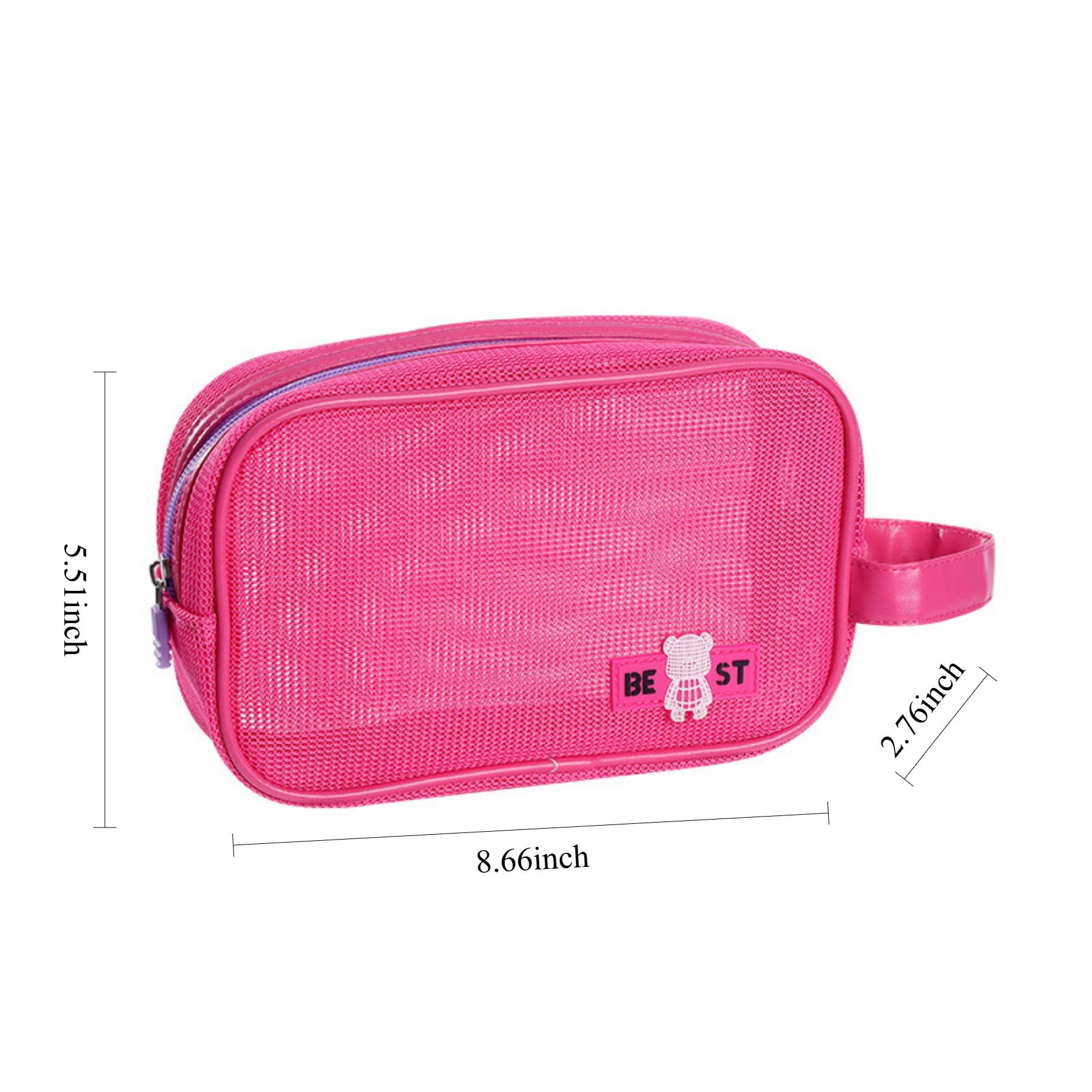 wandf - Venta al por mayor Neceser - Mujer - Bolsa de aseo de malla portátil para vacaciones, viaje a la playa, ligera.8