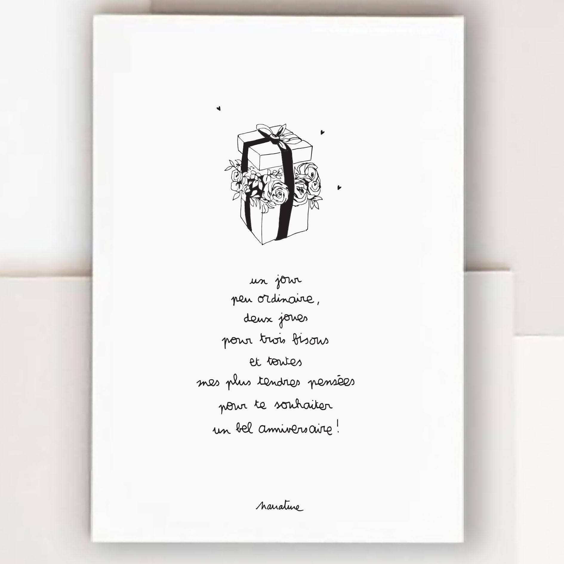 Narrature - Wholesale Anniversary Card - Happy birthday - 10x15 card and recycled envelope1