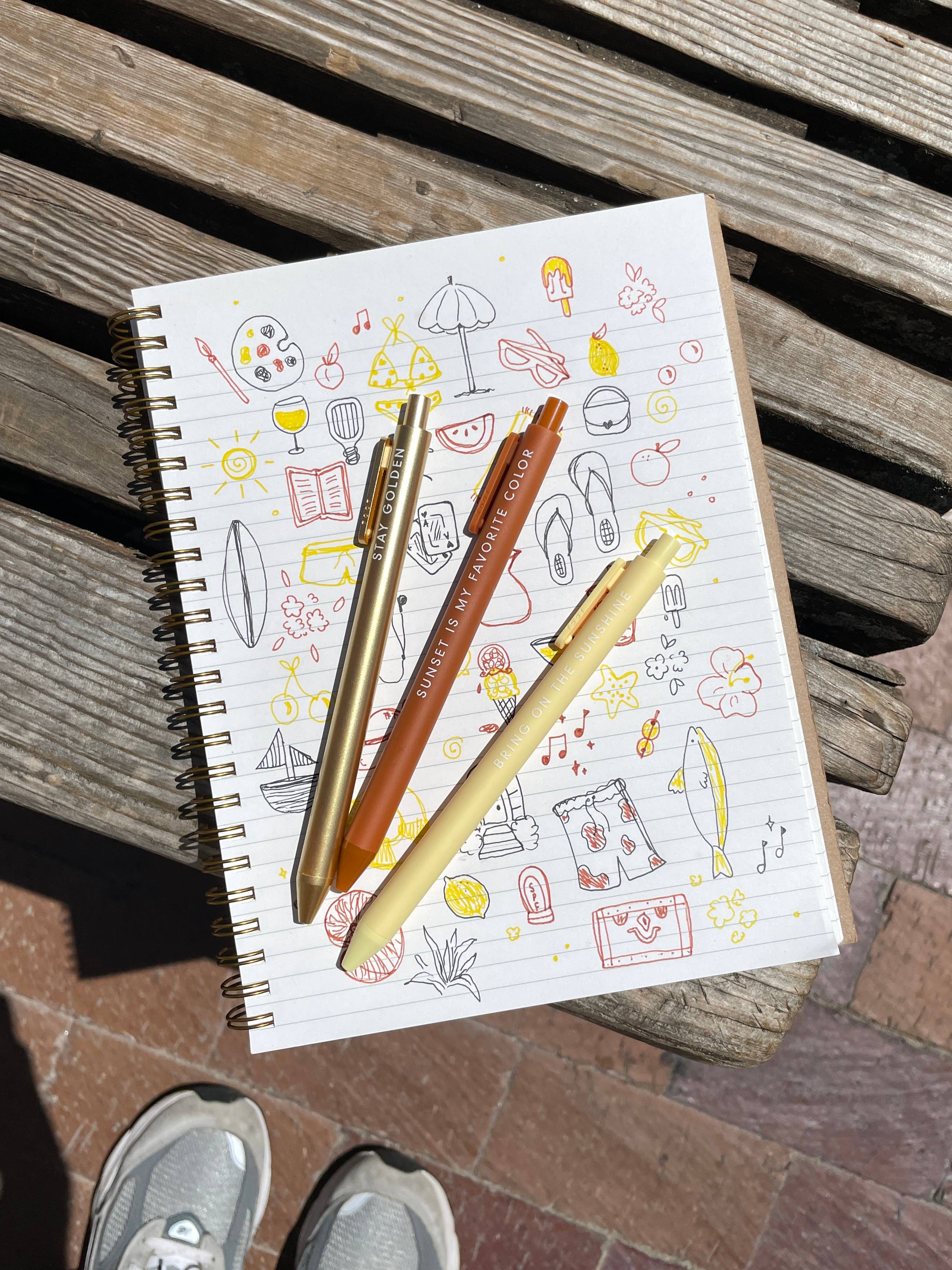 Ruff House Print Shop - Wholesale Pen - Sunshine Jotter Gel Pen: Set of 32