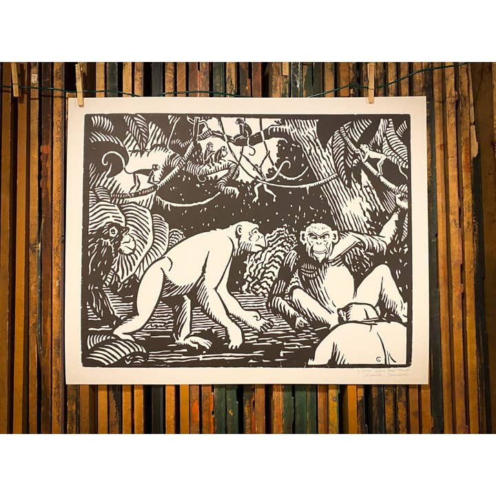 Hatch Show Print - Wholesale Art Print - Chimpanzee Print1