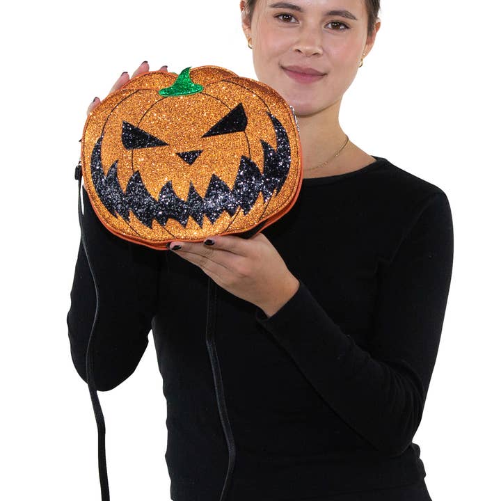 COMECO INC – Großhandel Umhängetasche - Damen – Jack-O-Lantern Umhängetasche mit zwei Gesichtern6