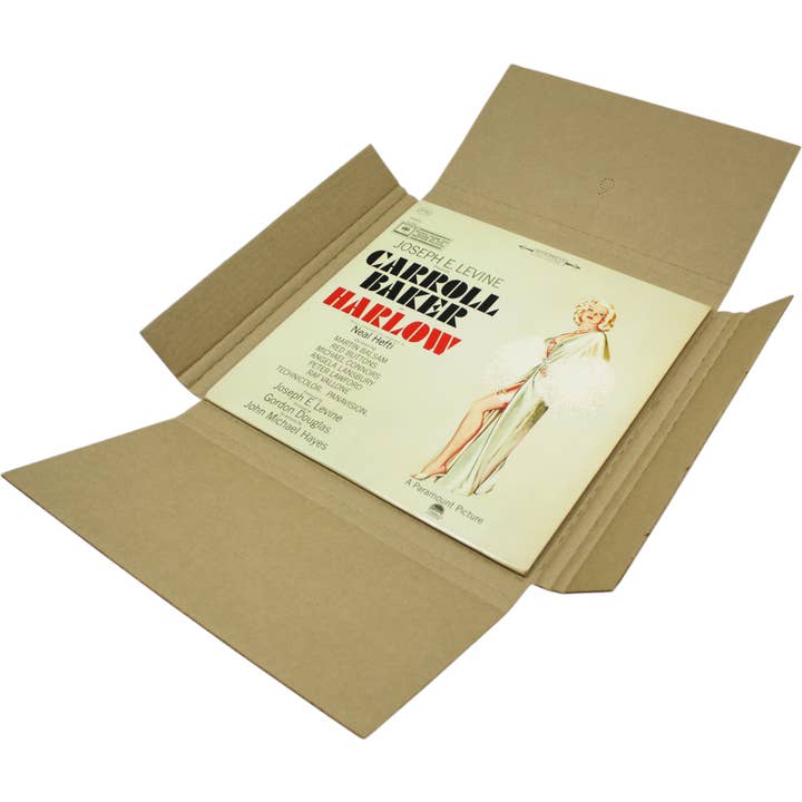 Square Deal Recordings & Supplies - Wholesale Gift Box - Cardboard 12" Record Box - Holds 1 To 3 - 12.5" x 12.5" x 1"