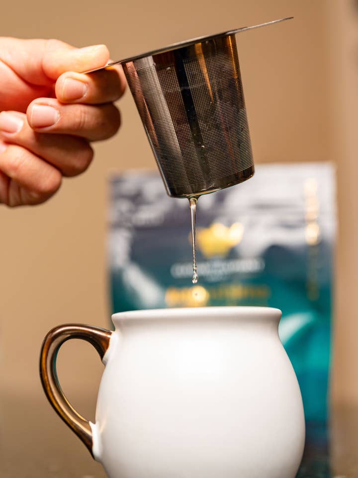 Luxury Tea Infuser/Brew Basket with Lid for wholesale by Elegant Elephant Tea Co.