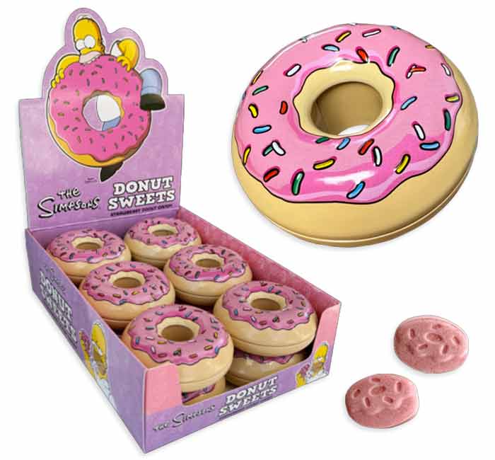 iSweet.ca - Wholesale Hard Candy - (S1-09) The Simpsons Donut Sweets x 12 units