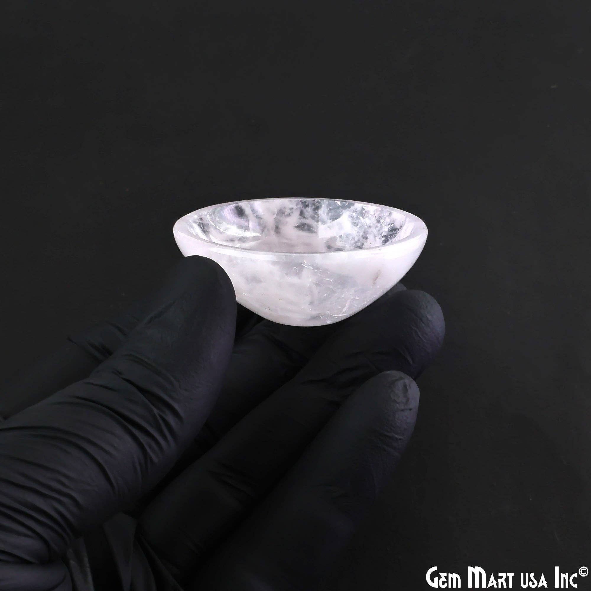 GemMartUSA – wholesale Decorative plate/dish/bowl – Natural Rose Quartz Mini Carved Gemstone Bowl Cup 2 inch1