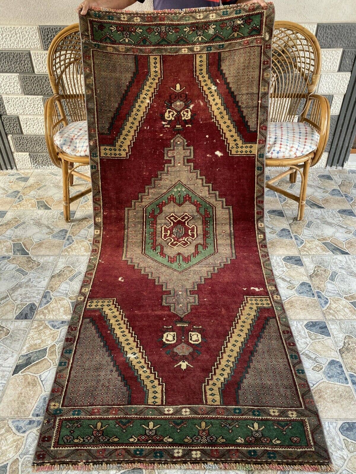 Oushak Rugs - Wholesale Area Rug - Vintage Turkish Handmade Wool Geometric Rug14