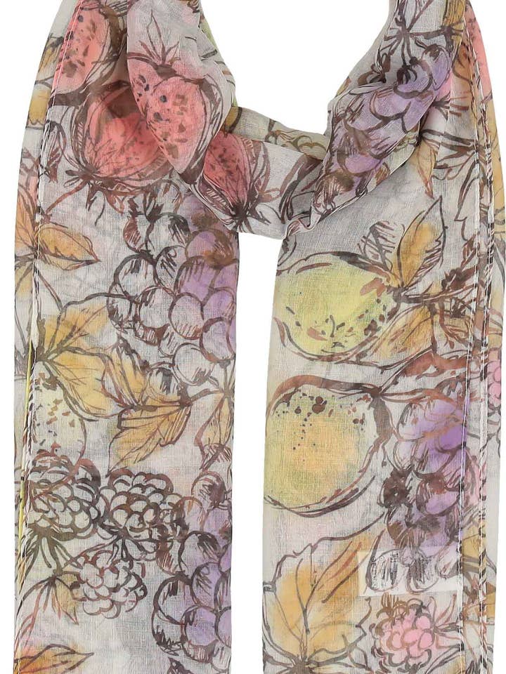 Fresh Fruits Recycled Poly Scarf for wholesale by FRAAS - The Scarf Company