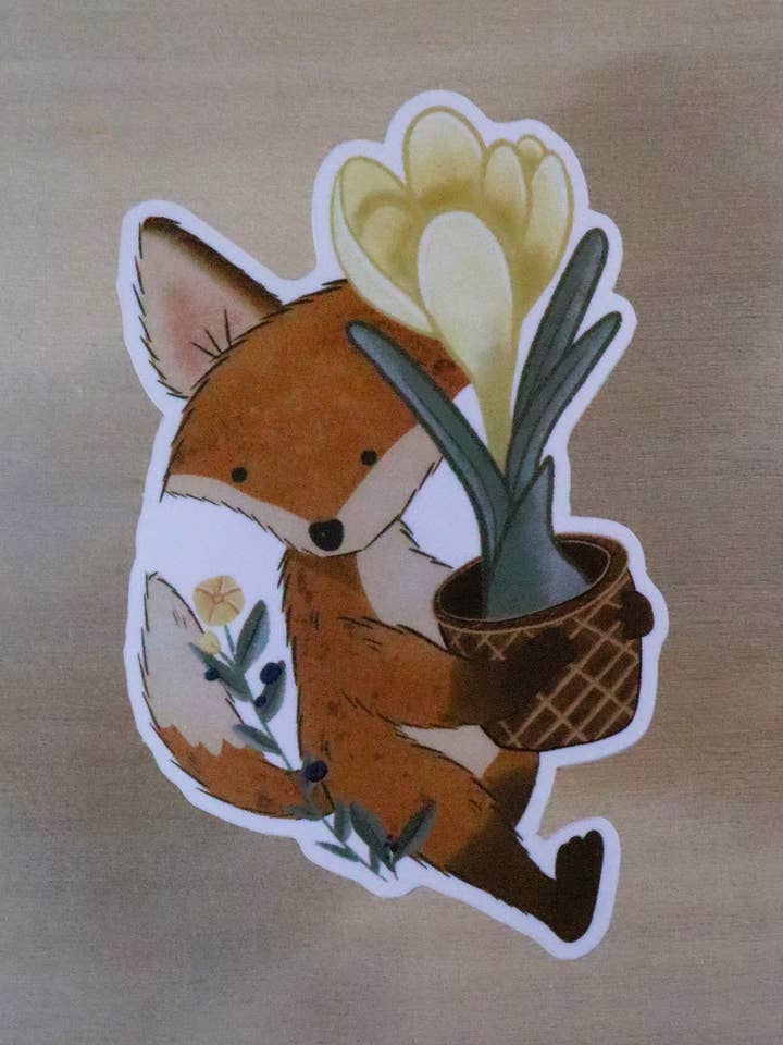 Pegatina Zorro en Floración para venta al por mayor de cozychillart