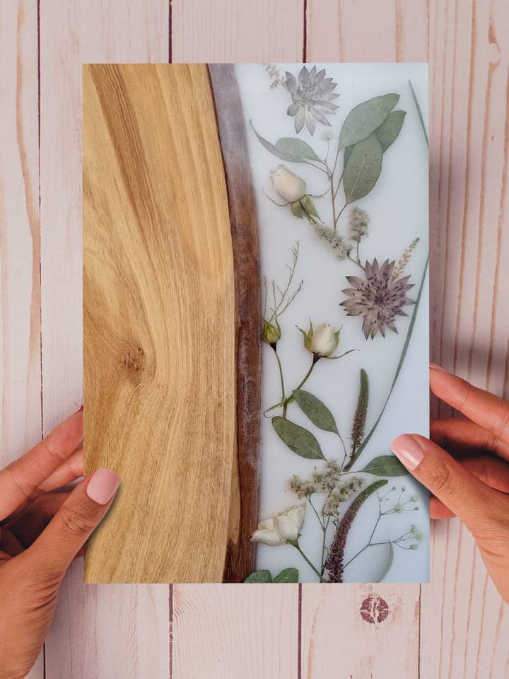 Star Flower and Olive - Nature Art Eco Greeting Card for wholesale by Homemade Hollydays Wholesale