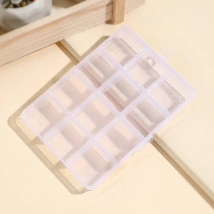 Caixa de Armazenamento de Anéis de Nariz com 12 Compartimentos Transparentes por atacado de Ava’s Accessory Box