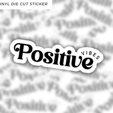 Adhesivo de vinilo Positive Vibes para venta al por mayor de Willow & Ivy