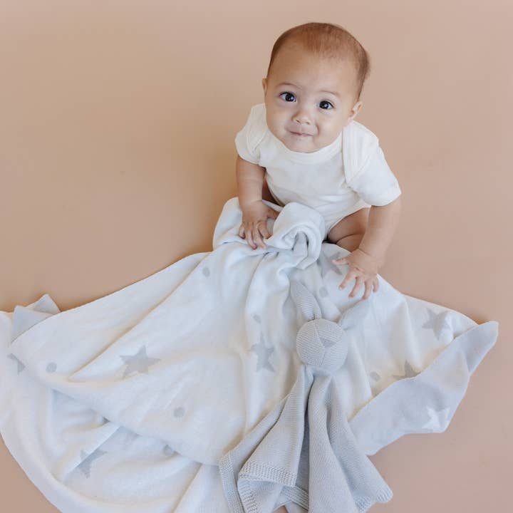 The Blueberry Hill - Wholesale Bedding Blanket - Kids & Baby - Set Star Moon Bunny Blanket Lovey Gift Baby Shower Organic9