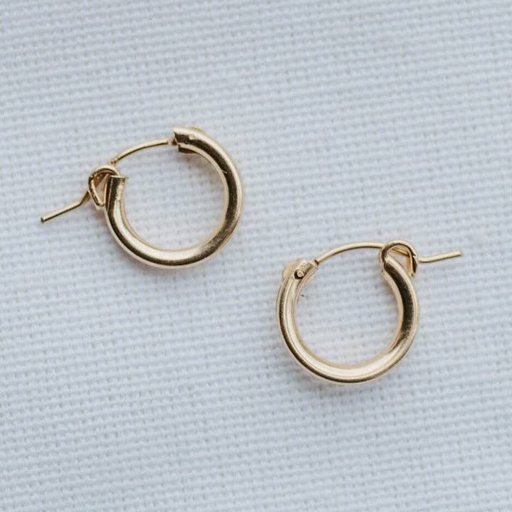 Rising - Wholesale Hoop Earrings - Mini Goldie Hoops0