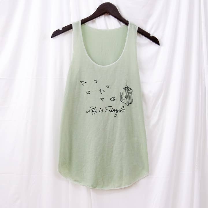 Summer Boho Inspirational Tank Top for wholesale by Karma Nepal Crafts