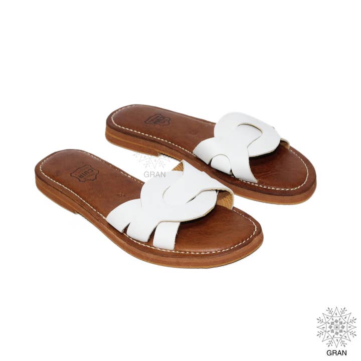 Gran Wholesale - Wholesale Sandals - Women's - Leather Strappy Sandals, Comfy Flat Slide Shoes, footwear.7