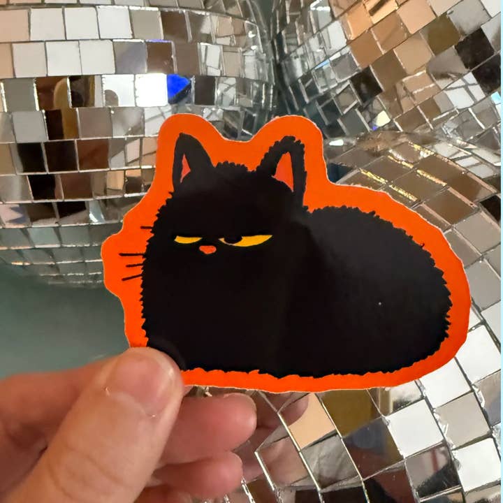 Sassy Side Eye Cat Sticker for wholesale by Little Tomato