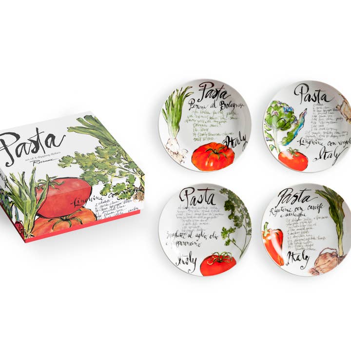 Conjunto de 4 Pratos para Molho Pasta Italiana por atacado de Rosanna