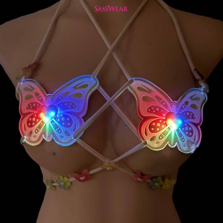 Sasswear - Wholesale Bra - Women's - Light Up Butterfly Festival Bra3