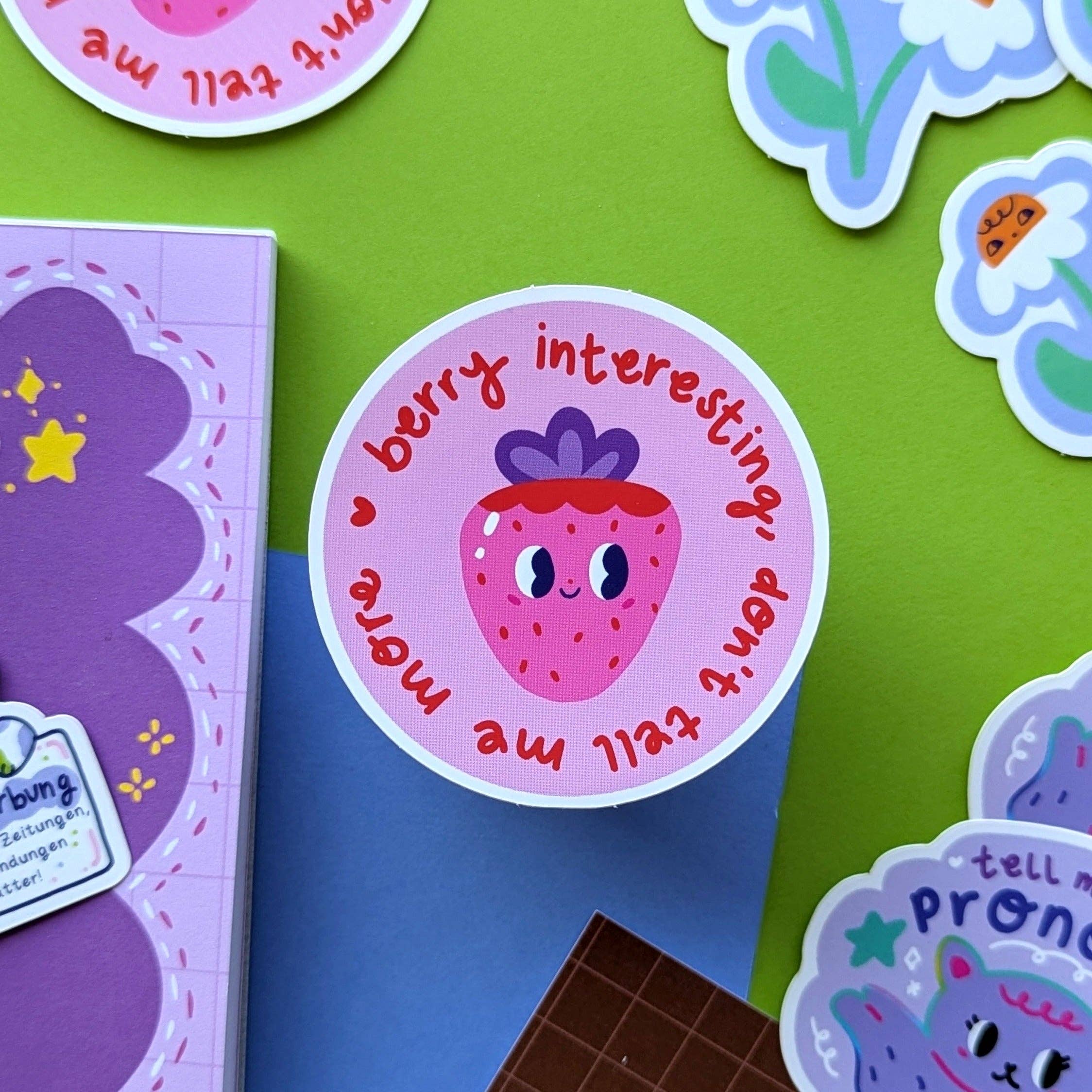 Studio Kumimi - Wholesale Sticker - Berry Interesting, Don't Tell Me More Sticker