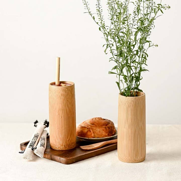 Jungle Culture - Wholesale Drinking Glass/Cup - Bamboo Cup - Eco-Friendly Wooden Bamboo Cups (17oz / 500ml)
