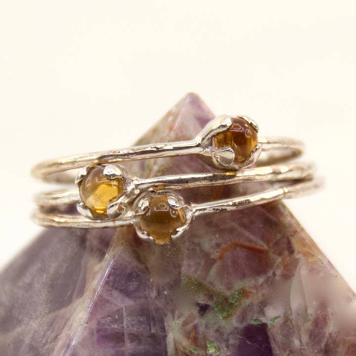 Anel de Citrino Sol Nascente por atacado de Veluna