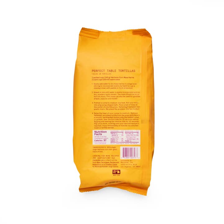 Masienda - Wholesale Cornmeal - Heirloom Yellow Corn Masa Harina