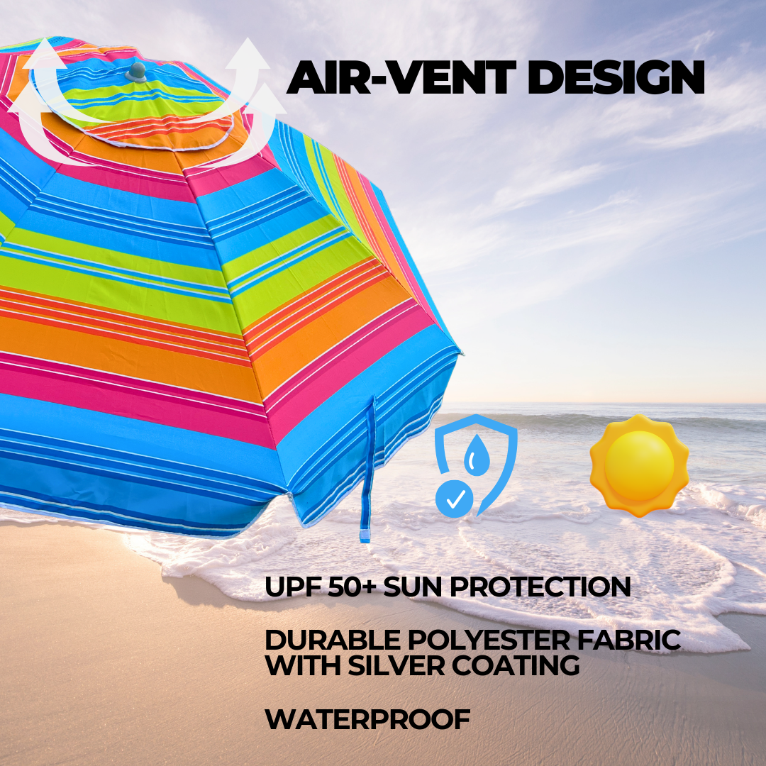 ROFFT USA LLC - Vendita all'ingrosso Ombrellone da spiaggia - Ombrellone da Spiaggia ROFFT 2 m in acciaio e alluminio resistente53